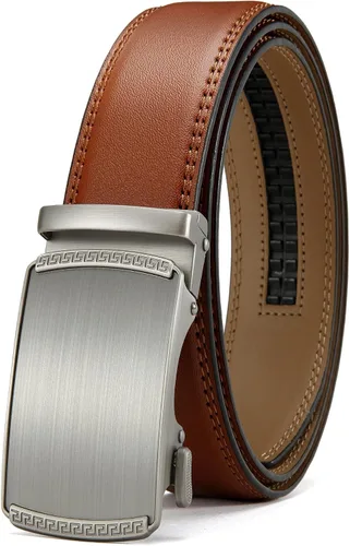 Vista 53 de CHAOREN Cinturón para hombre de cuero con trinquete - Ajuste personalizable, estilo sin esfuerzo (35 mm)