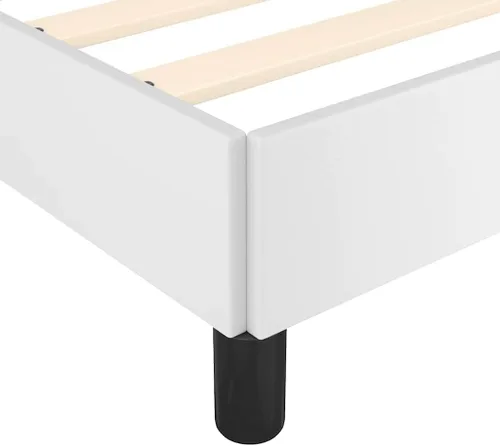 Vista 4 de vidaXL Base de cama de piel sintética, estilo escandinavo, soporte de listones, no necesita somier, sin colchón, fácil montaje, cama individual