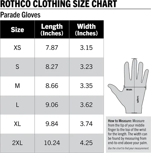 Vista 2 de Rothco Gripper Dot White Parade Gloves