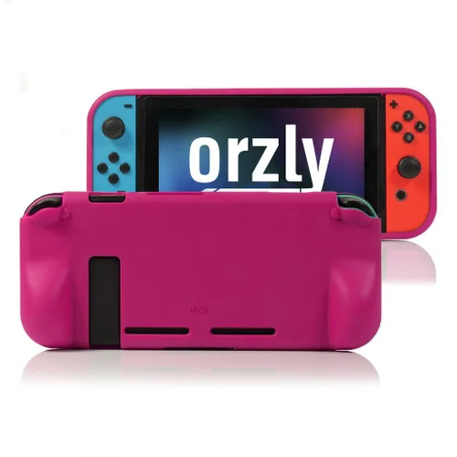 Vista 7 de Orzly Funda de agarre cómodo para Nintendo Switch, cubierta trasera protectora para uso en la consola Nintendo Switch en modo Gamepad de mano