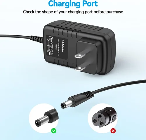 Vista 4 de Adaptador de corriente CC de 12 V CA compatible con Razor Power Core 90 E90 E95 95 cargador, ePunk, XLR8R, máquina eléctrica de gritos, juguetes
