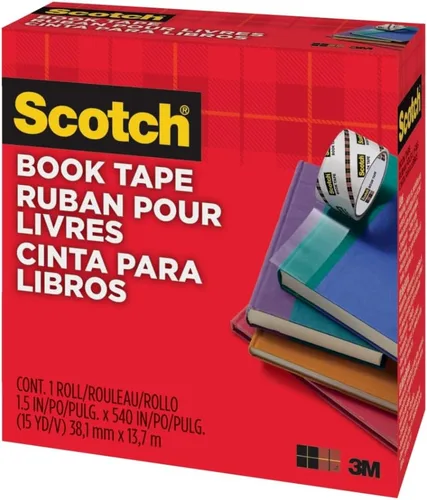 Vista 2 de Scotch Cinta adhesiva para libros 845, Transparente