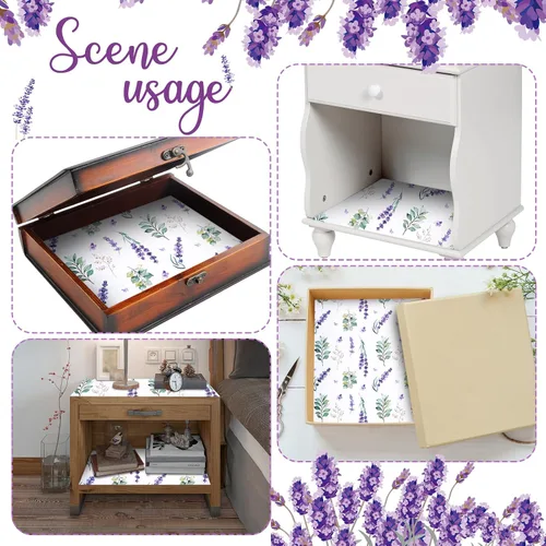 Vista 6 de Geelin Forros de 20 cajones para aparador, papel perfumado, no adhesivos, forros de cajones fragantes para el hogar, estantes y armarios, 14 x 19.5