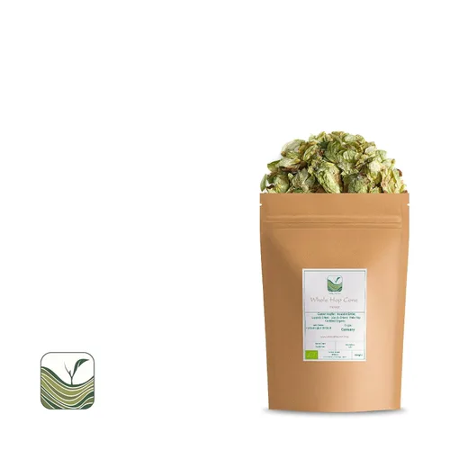 Vista 6 de Conos de lúpulo seco Flores enteras orgánicas - Elaboración casera y té