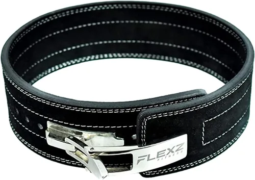 Vista 5 de Flexz Fitness Lever Weight Lifting Belt Leather - 10MM 13MM Powerlifting Gym Belts for Men & Women - Lower Back Support for Weightlifting Deadlifts