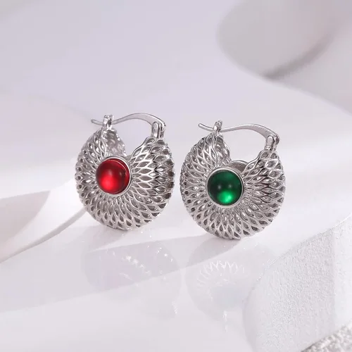 Vista 5 de CZYJEW Aretes de aro de oro, mini aretes de aro, chapados en oro de 18 quilates o chapados en rodio, aretes de aro de circonita cúbica, aretes