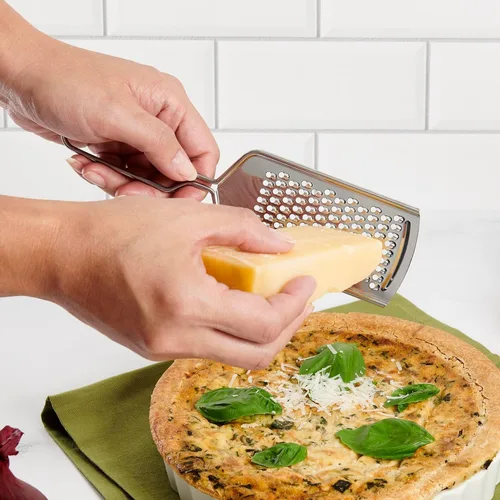 Vista 2 de Rallador de limón Zester Traje de 2 piezas,Rallador de queso de acero inoxidable,Molinillo fino de cocina para queso parmesano, jengibre, ajo, nuez
