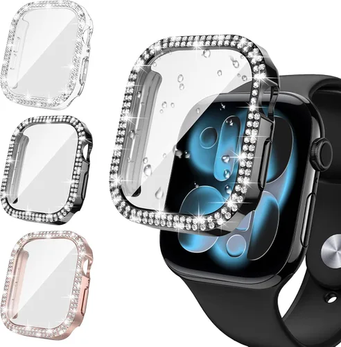 Vista 9 de Tensea - Funda protectora de pantalla para Apple Watch SE 3/SE 2/SE/6/5/4 de 1.732 in