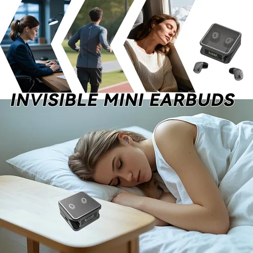 Vista 3 de Los auriculares invisibles más pequeños inalámbricos Bluetooth pequeños discretos ocultos para pequeños canales auditivos mujeres en el oído mini