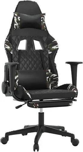Vista 2 de Silla de masaje para juegos con reposapiés, silla ajustable, silla de sala de estar, silla de Internet Café, para laboratorio, oficina, para sala