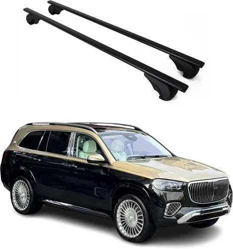 Vista 10 de OMAC Portaequipajes con cerradura para Mercedes GLS Clase X166 2017-2019 Alu Gris
