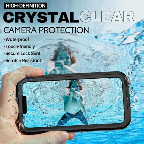 Vista 7 de BEASTEK Funda impermeable para iPhone 14 Serie SRE IP68 magnética a prueba de golpes con protector de pantalla integrado y funda protectora MagSafe