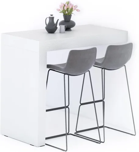 Vista 71 de Mobili Fiver Evolution - Mesa alta de bar de cocina fabricada en Italia Ahorra Espacio, Mesa de altura de mostrador montada en la pared para 1