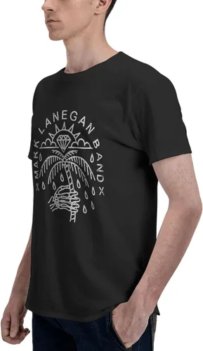 Vista 5 de Mark Lanegan - Camiseta de manga corta para hombre, transpirable, casual, cuello redondo, gimnasio, entrenamiento, atlética, novedad