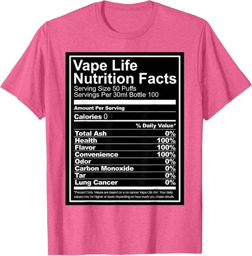 Vista 27 de Información nutricional de Vape Life - Camiseta Vaping - Camiseta Vaper Tee