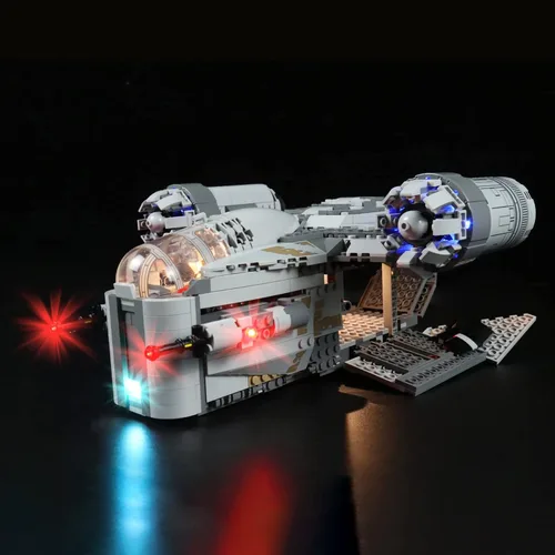 Vista 5 de Kit de iluminación LED compatible con Lego The Razor Crest 75292 Mandalorian Kit de construcción - Solo luces - Kit de luz LED de decoración sin