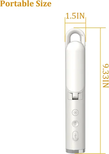 Vista 7 de Luz LED para campamento, luz recargable plegable con batería integrada de 2400 mAh, 5 modos, luz de emergencia multifuncional con linterna y función