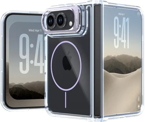 Vista 9 de Funda magnética para iPhone Duo, transparente, negra Negro