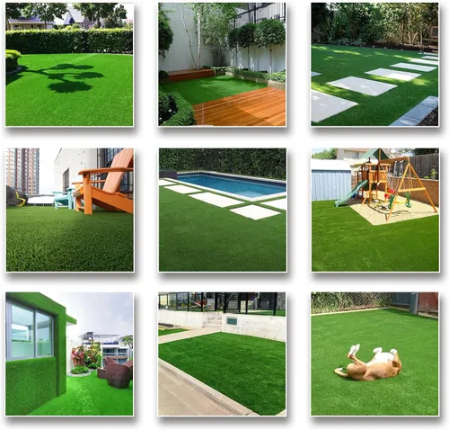 Vista 9 de SunVilla Alfombra de césped artificial para interior y exterior, 1 pie x 13 pies (13 pies cuadrados) Alfombra sintética gruesa y realista de césped
