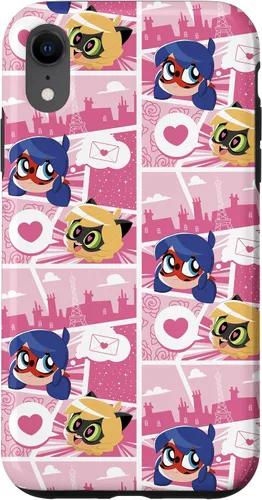 Vista 25 de Miraculous Ladybug Chibi Collection Mensaje para Cat Noir Funda para iPhone 17