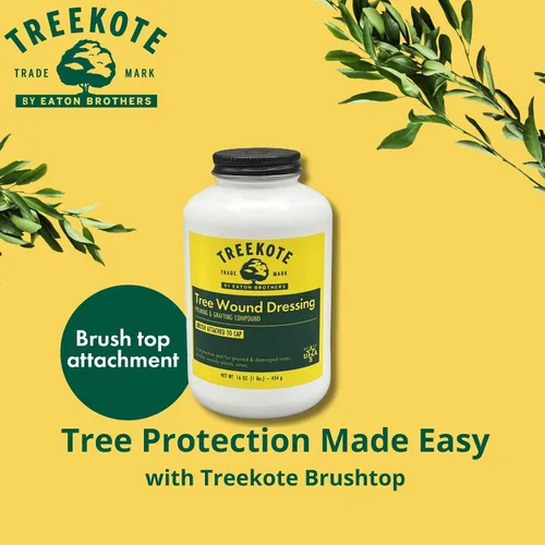 Vista 2 de Treekote Vendaje para Heridas de Árboles con Aplicador de Brocha 16 OZ Aplicador de Brocha para Árboles y Arbustos - Pasta Curativa y Sellador