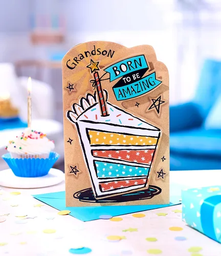 Vista 6 de American Greetings Tarjeta de cumpleaños para nieto (Puedes hacer cualquier cosa)