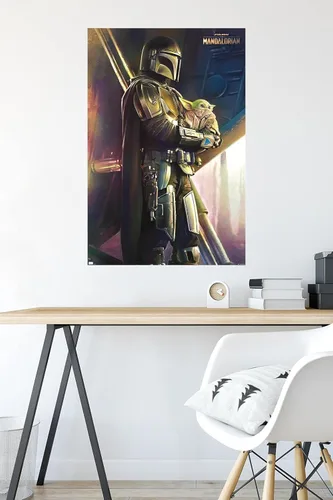 Vista 4 de Trends International Star Wars: The Mandalorian - Póster de pared, 22.375 x 34 pulgadas, versión premium sin marco