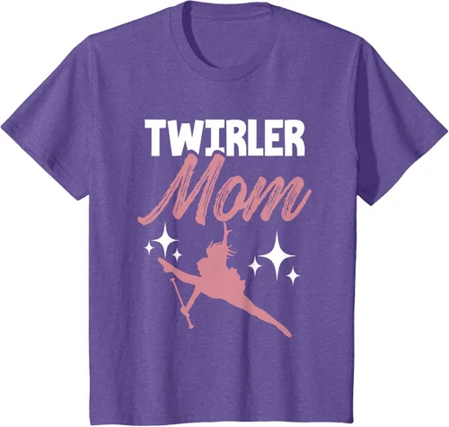 Vista 57 de Twirler Mom Baton Twirl Mother Majorette Twirling Camiseta, Negro, S