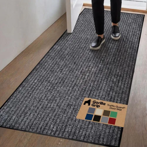 Vista 97 de GORILLA GRIP Traffic Guard - Tapete resistente para interiores y exteriores Negro