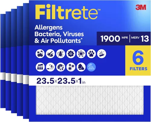 Vista 11 de Filtrete - Paquete de 6 filtros plisados para aire acondicionado de 10 x 20 x 1 pulgadas, MERV 13, MPR 1900, filtro premium para alérgenos