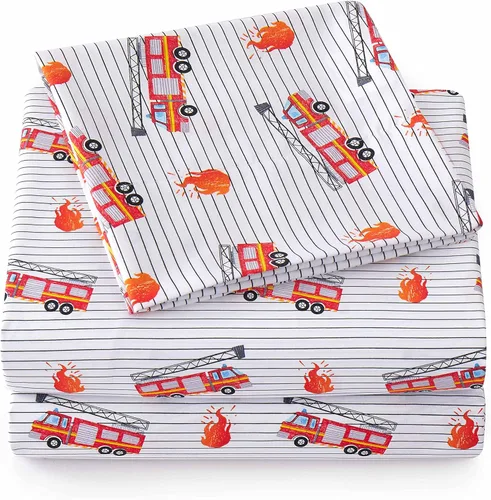 Vista 10 de Colección de sábanas para niños 1500 Supreme - Juego de sábanas coloridas, divertidas y cómodas para niños y niñas. Bolsillo profundo, no se