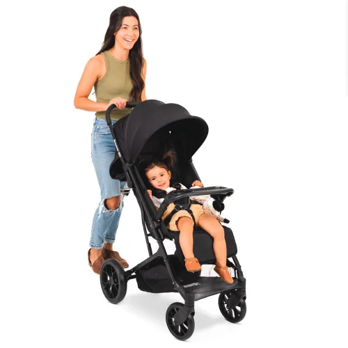 Vista 12 de Joovy Kooper RS2 - Cochecito doble ligero de viaje con bandejas dobles para aperitivos, plegado con una sola mano, asientos reclinables