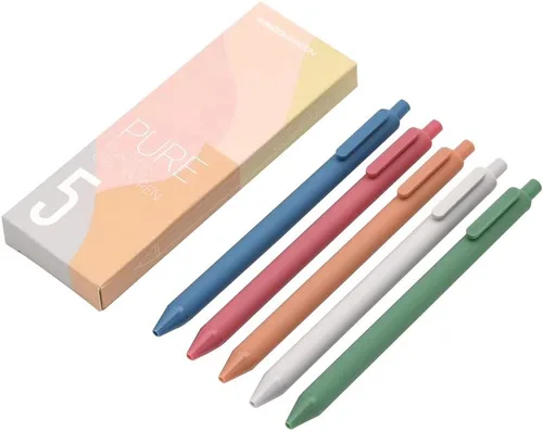 Vista 3 de Kaco - Bolígrafos retráctiles Pure de gel, punta extrafina, 0.5 mm, 5