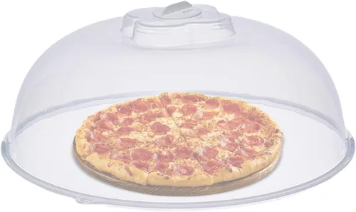 Vista 8 de Cubierta de salpicaduras de microondas para alimentos – Cubierta grande para alimentos para microondas – Cubierta protectora de placa a prueba