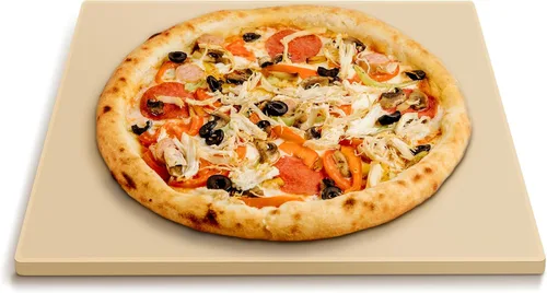 Vista 10 de Arcedo Piedra de pizza de 12 pulgadas para horno y parrilla, piedra de hornear redonda de cordierita de 12 pulgadas, resistente al choque térmico