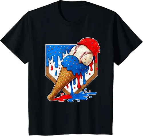 Vista 31 de Camiseta de béisbol desgastada para niños y jóvenes