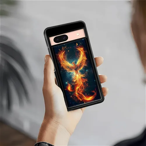 Vista 686 de Compatible con Google Pixel 4A 5G Mobile Case Creative Acrylic Panel trasero Silicona Protección Grip especialmente diseñado para Google Pixel 4A 5G