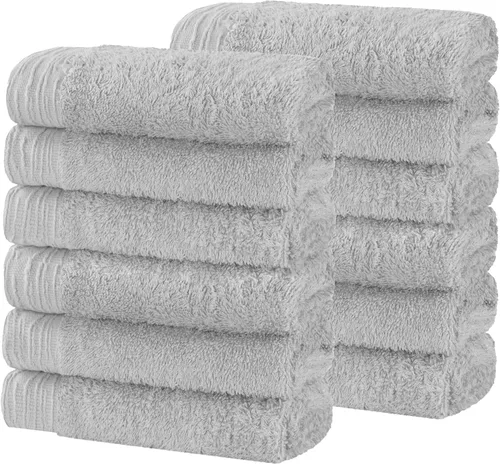 Vista 48 de Superior Rayon - Juego de toallas de 12 piezas de mezcla de bambú, de secado rápido, artículos esenciales para el baño, ducha, spa, toallas
