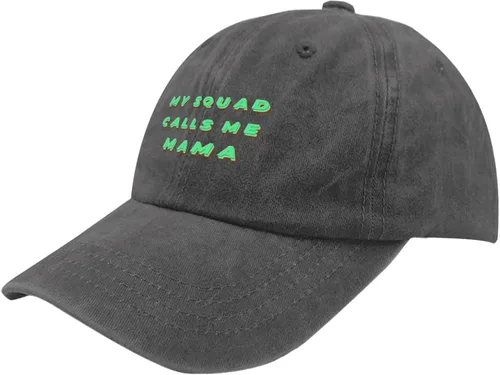 Vista 2 de Mens Baseball Cap Sunflower Funny Cap for Women's Ball Hat Adjustable My Squad Calls me Mama Lids Hat