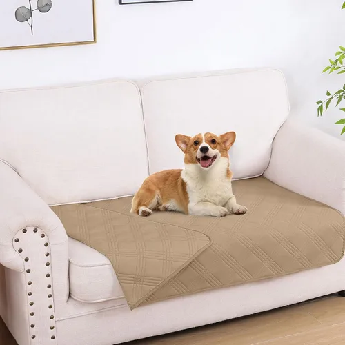 Vista 24 de hyha - Manta impermeable para cama de perro, mantas suaves para mascotas, funda impermeable para sofá para perros, fundas reversibles lavables