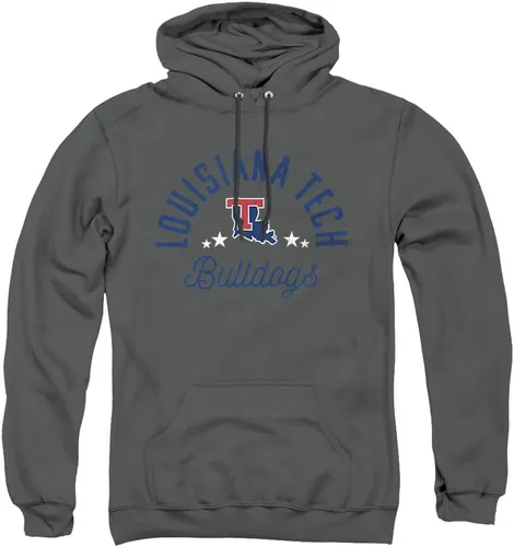 Vista 5 de Louisiana Tech University Sudadera con capucha unisex oficial de Bulldogs para adultos Athletic Heather
