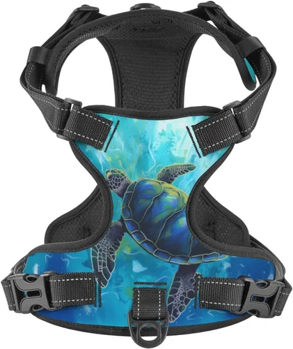 Vista 14 de Dog Harness for Small Dogs with Leash No Pull 2 Leash Clips, Adjustable Soft American Flag and The Eagle Dog Vest Set Small