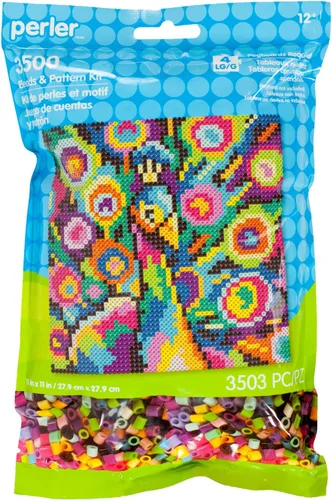 Vista 6 de Perler Tyrannosaurus Rex Pattern Bag Beads Kit, 3500pcs, Dino