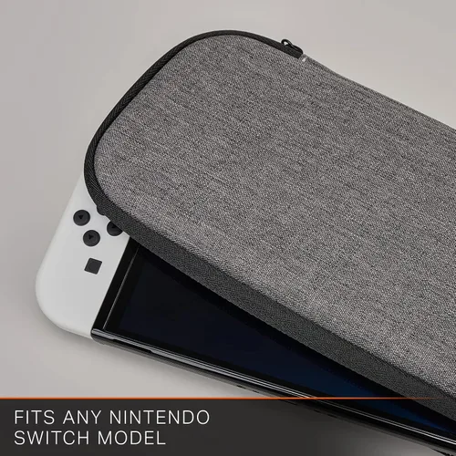 Vista 7 de PowerA Slim Case for Nintendo Switch - OLED Model, Nintendo Switch or Nintendo Switch Lite - Charcoal, Protective Case, Gaming Case, Console Case