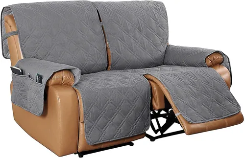 Vista 18 de Beacon Pet Funda para silla reclinable, funda elástica para sofá reclinable de 2/3 plazas, funda impermeable con bolsillos, protector de muebles