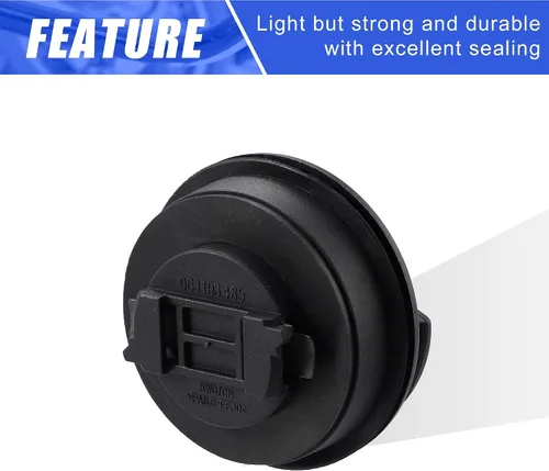 Vista 4 de X AUTOHAUX Tapa del depósito de combustible del motor, tapa de tapón de llenado de gasóleo, reemplazo 06C103485P 03C103485A para Volkswagen Golf