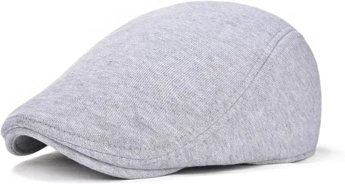Vista 12 de VOBOOM - Gorra plana de algodón para hombre, diseño Ivy Gatsby Newsboy Negro