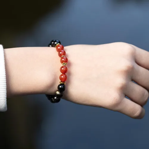 Vista 11 de Pulseras de cristal con cuentas de Charka para mujer, hechas a mano con aventurina verde de 0.315 pulgadas (0.315 in), pulseras de piedra de cristal