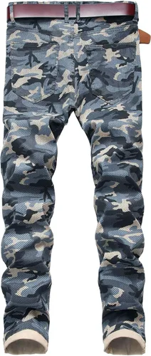 Vista 2 de Enrica - Pantalones de mezclilla elásticos para hombre