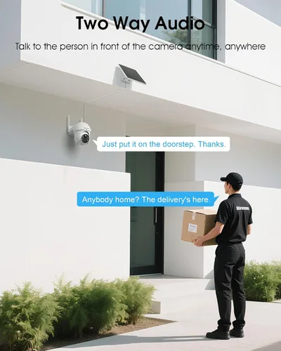 Vista 7 de ARCCTV Cámaras de seguridad solares inalámbricas para exteriores, cámara exterior alimentada por batería de 4MP vista 360°